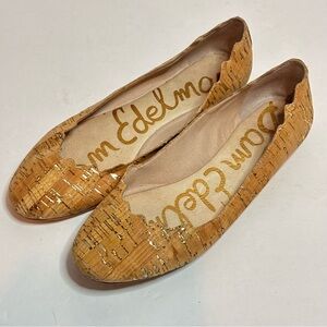 Sam Edelman Augusta Cork Scallop Flats 6.5